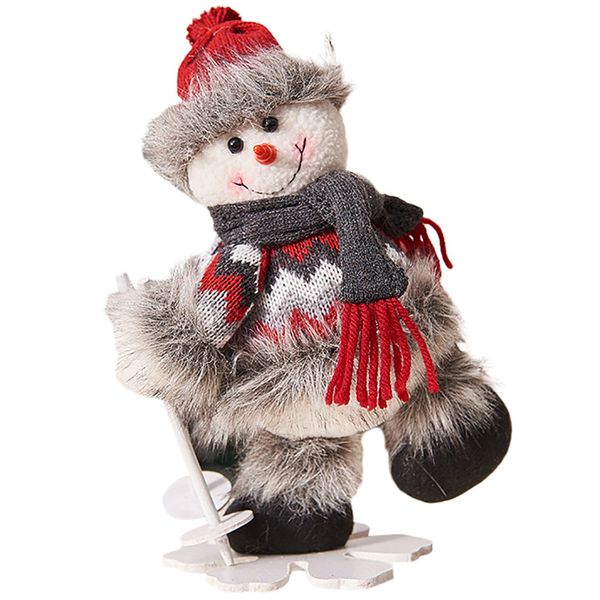 

christmas gift home decorative santa claus snowman festival baubles pendant elk ski doll toys xmas tree hanging ornament gifts-c