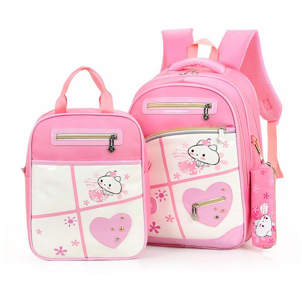 

3pcs/set princess school bags girls backpack fashion children cartoon school bag waterproof backpack travel bag mochila infantil