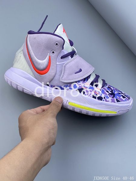 

2020 new kyrie 6 pre heat 6 generation boots velcro breathable basketball shoes sports irving houston heal the world designer shoes 40-46, Black
