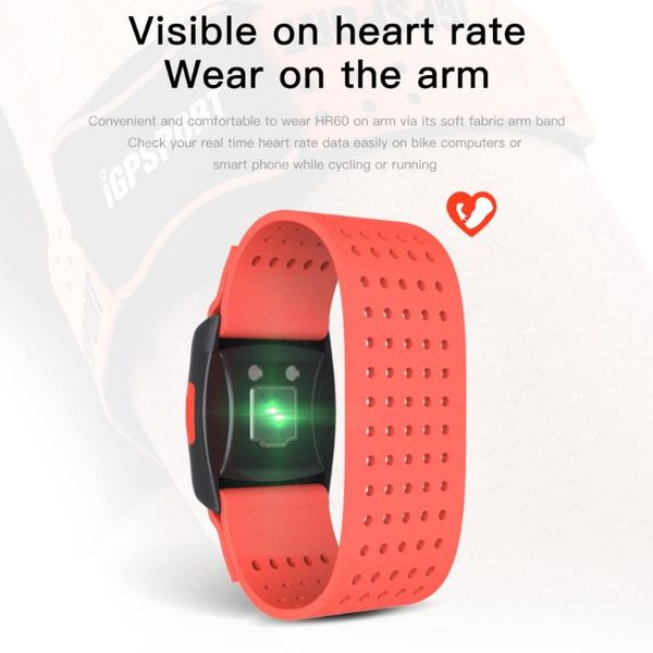 

igpsport arm pelectric heart rate monitor led light warning hr60 heart rate monitorsupport bicycle computer & mobile app