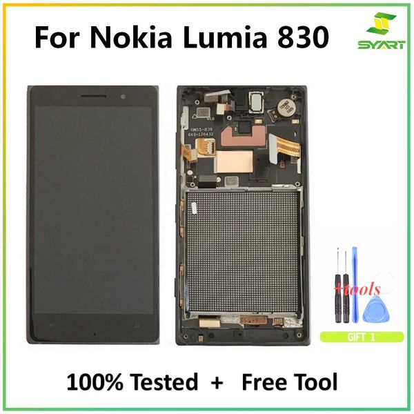 

for nokia lumia 830 lcd display touch screen digitizer assembly with frame + tools for lumia n830 rm-984 5.0" lcds screen
