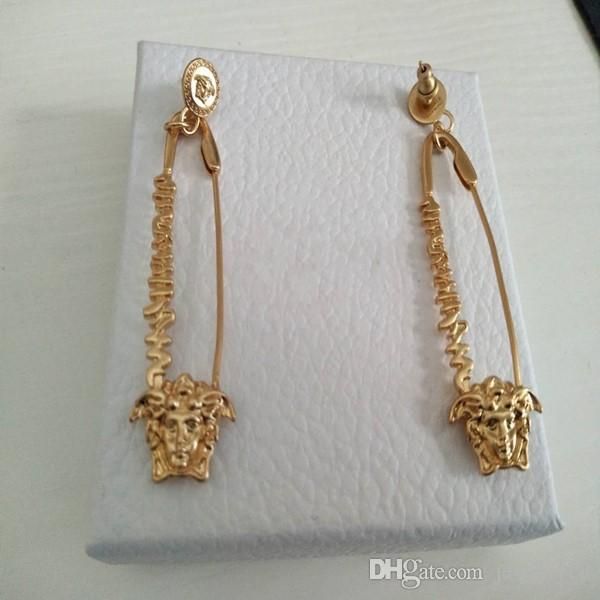 

selling retro beauty avatar plating thick gold designer earrings luxury designer jewelry women earrings, Golden