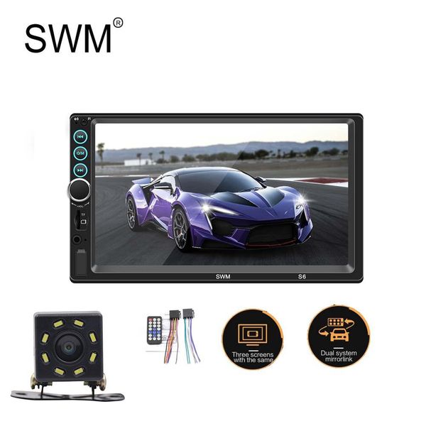 

radio 2 din car autoradio mulimedia player mp5 player 3 screens display mirror link car radio fm aux bluetooth auto stereo