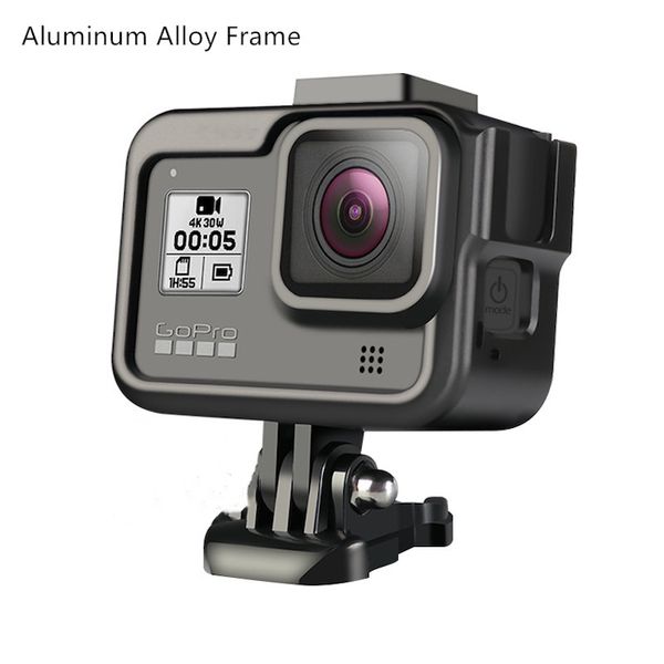 CNC-Aluminiumlegierungs-Metallschutzgehäuse-Abdeckungsrahmen für GoPro Hero 8 Go Pro Sport-Actionkamera-Zubehör