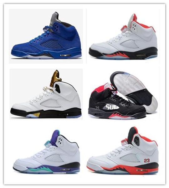 

new pattern 5 og black metallic basketball shoes mens sports shoes athletics discount 5s sneakers shoes outlet size 8-13