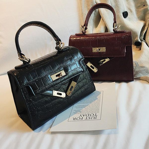 

new crocodile lock crocodile leather luxury handbag women messenger bag designer shoulder shoulder bag original kally bag