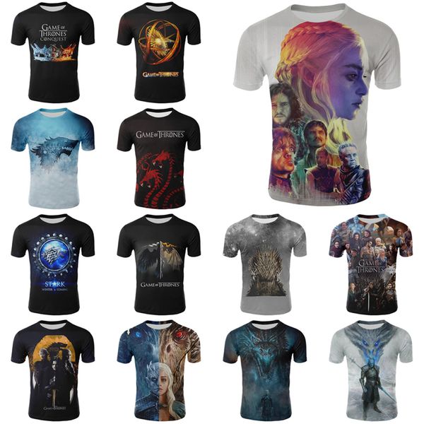 

game of thrones 3d printed t-shirts 25 designs big kids teenagers mens t shirt family matching outfits dhl ss295, Blue