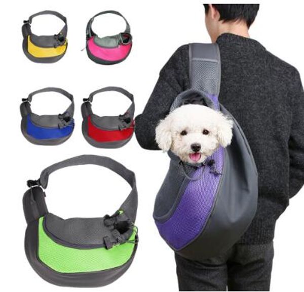 

pet puppy carrier outdoor travel handbag pouch mesh oxford single shoulder bag sling mesh comfort travel tote shoulder bag
