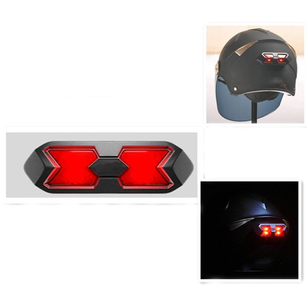

1Pc Brand New Motorcycle ATV Helmet Night Light Strip Signal Warning Tail Light 3 Modes Universal