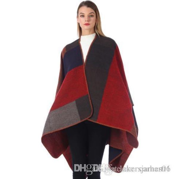 

womens winter designer cape cardigan v neck geometric print female clothing fashion style outerwear casual apparel, Black