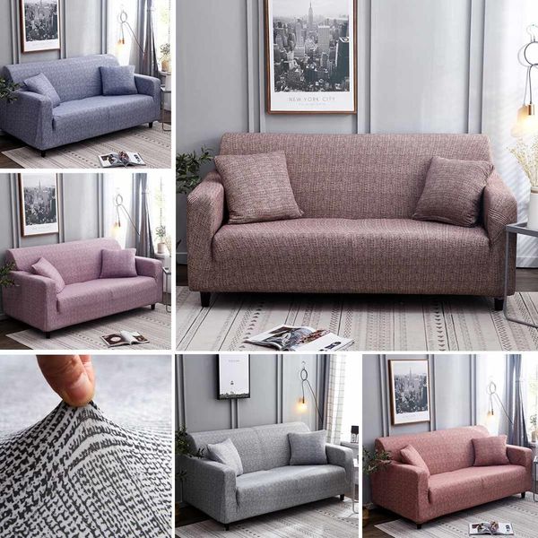 

solid color elastic sofa cover spandex modern polyester corner sofa couch slipcover chair protector living room 1/2/3/4 seater