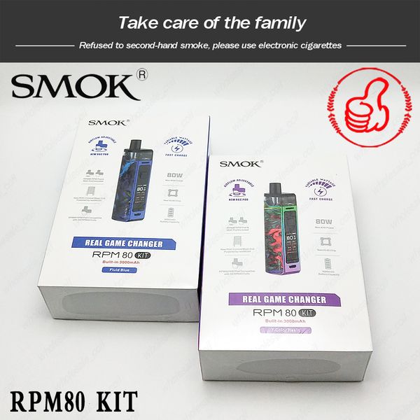 

100% подлинный SMOK RPM80 Kit ecigarette 3000mAh 80W выходная батарея с новым чипсетом IQ-80 и 5 мл RPM80 RPM RGC Pod 100% Smok Vape