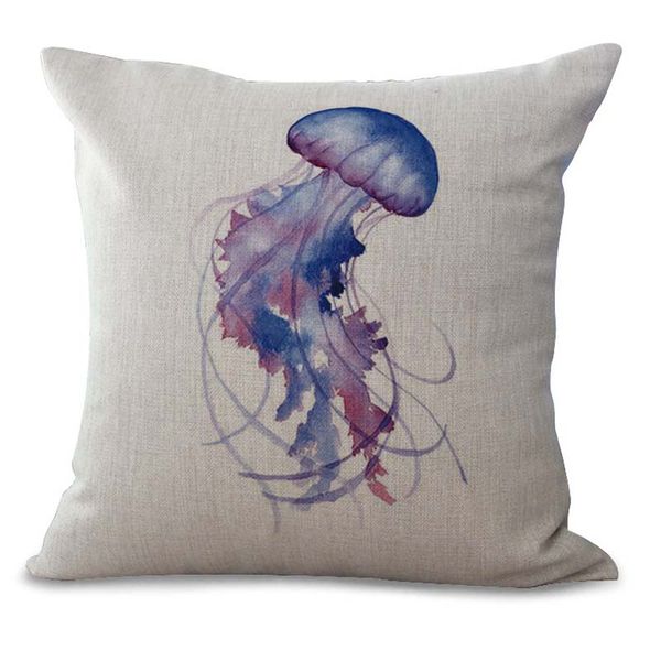 

turtle jellyfish pillowcase bohemian bed seahorse pillowcover cotton linen ethnic car pillow cover bedroom sofa crab throw cushion