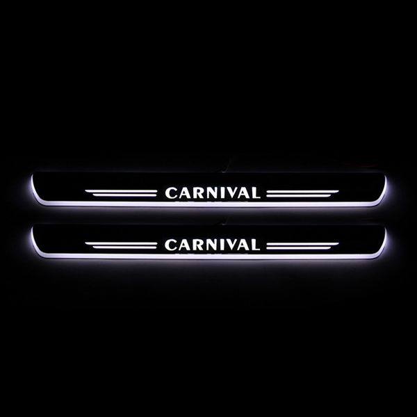 

for kia carnival 2014 - 2017 2018 moving led welcome pedal car scuff plate pedal door sill pathway light