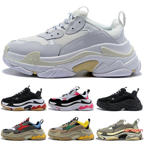 

vintage paris 17fw casual shoes triple s for men women black red white dad platform luxury designer increasing sneakers mens trainers