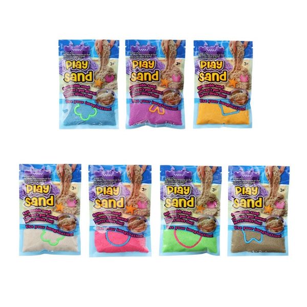 

DIY 100g/bag Play Sand with 1 Model Indoor Magic Colorful Clay Children Learning Educational Toys Christmas Gift