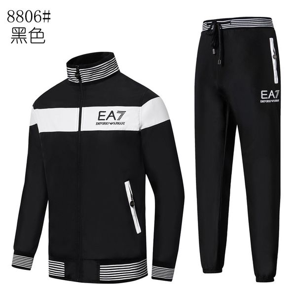 

3 color new style italy brand new luxurious men's jogging sports tracksuit fashion leisure men's golf sportswear jacket + pants, Gray
