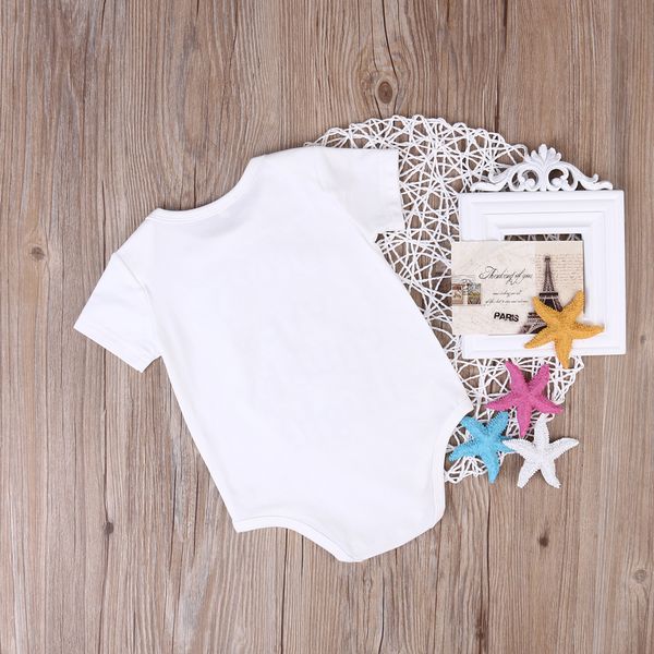 

2017 newborn toddler baby boys girls short sleeves cotton chubby pretty jumpsuit bodysuit clothes cute summer outfits ss, White