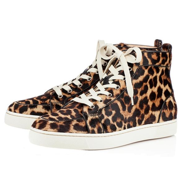

designer brand red bottom studded spikes flats shoes for men women black white blue party lovers genuine leather casual sneakers on sale