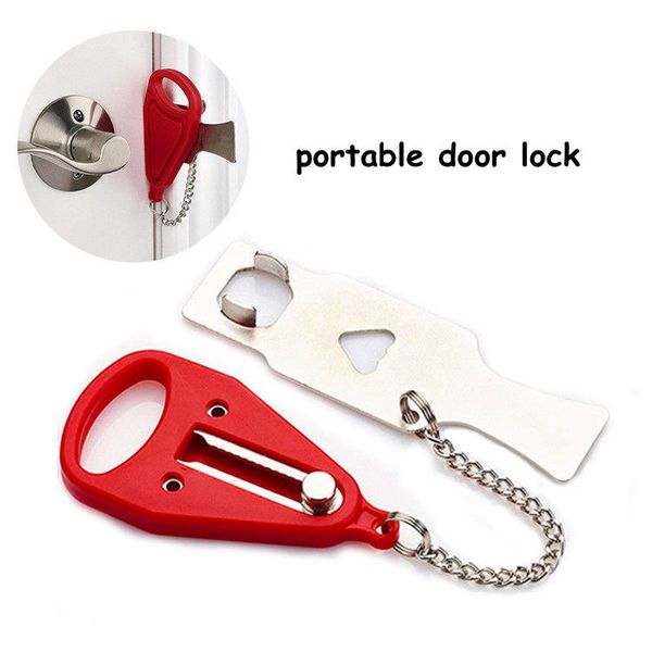 2019 Portable Security Door Lock Travel Safety Lock Stainless
