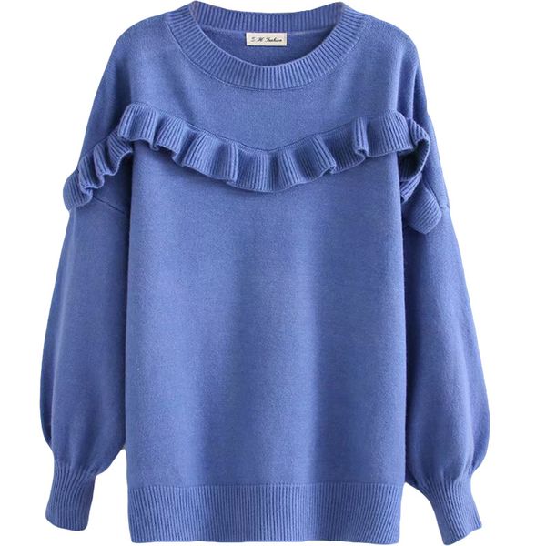 

plus size casual essential sweaters 2019 autumn women fashion loose long sleeve candy color knitting pullovers t54-9514, White;black