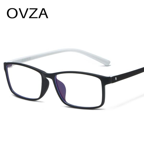 

ovza анти blue ray tr90 оптические очки кадр мужчины прямоугольник компьютер очки для женщин s6039, White;black