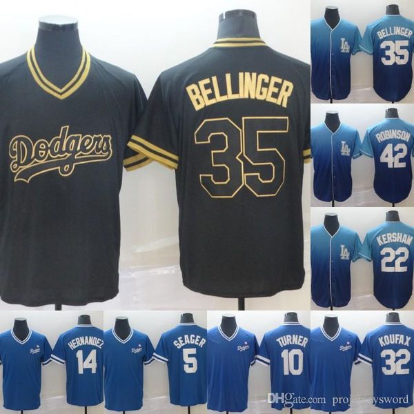 

Mens Los Angeles Corey Seager Justin Turner Enrique Hernandez Clayton Kershaw Sandy Koufax Cody Bellinger Jackie Robinson Dodgers Jerseys