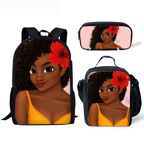 

black queen african american girl school bag for teenagers girls school backpack kids schoolbag black art afro lady bag