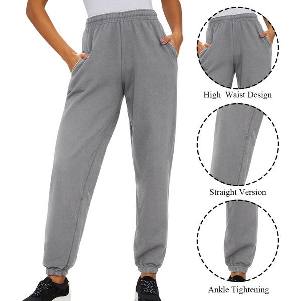 

2019 loose cotton sportswear women baggy pants polyester fiber light grey loose trousers leggings fashion long sports pants, Black;blue