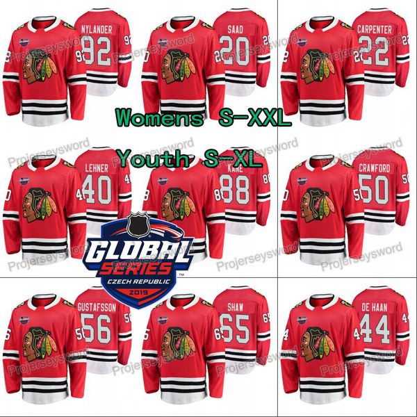 

Lady & Youth Chicago Blackhawks 2019 Global Series Patrick Kane Jersey Saad Ryan Carpenter Corey Crawford Erik Gustafsson Andrew Shaw Jersey