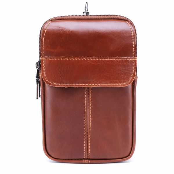 

winsun fanny pack waist bag genuine leather cell/mobile phone coin purse pocket vintage hip belt bum pouch pack vintage hip bag
