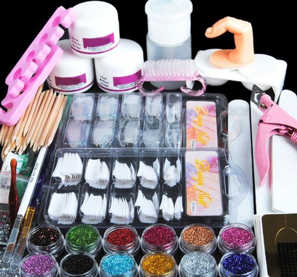 Acrylic Nails Set Nails Art Manicure Kit Nail Glitter Powder