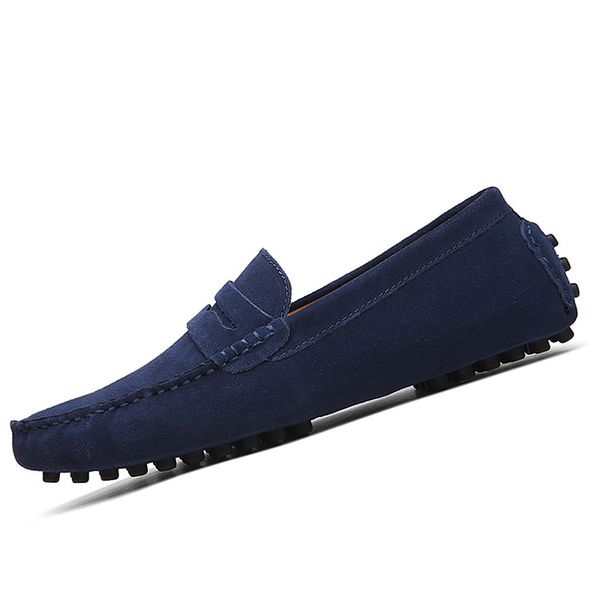 

men shoes plus size 58 slip on shoes cow suede massage mans footwear leisure moccasins male  colors erkek ayakkabi, Black