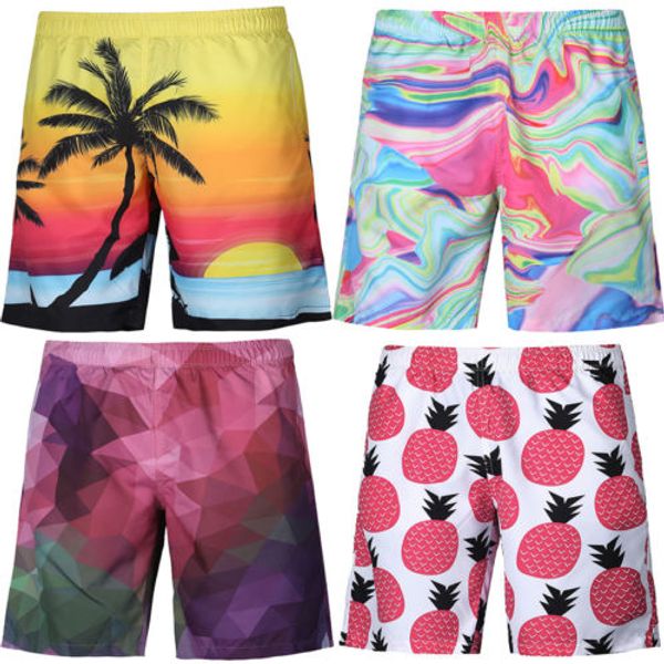 

men quick-dry board shorts surf board shorts swimwear floral print beachwear trunks men beach summer shorts 2018