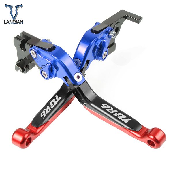 

motorcycle accessories cnc adjustable brake clutch levers with logo for yamaha yzf r6 yzfr6 1999 2000 2001 2002 2003 2004