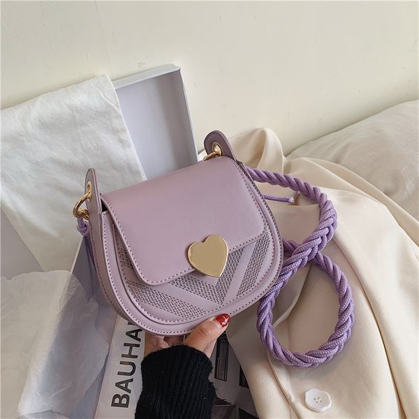 

new fashion saddle bags for women 2020 pu leather shoulder bag woven strap handbags women bag sac a main femme