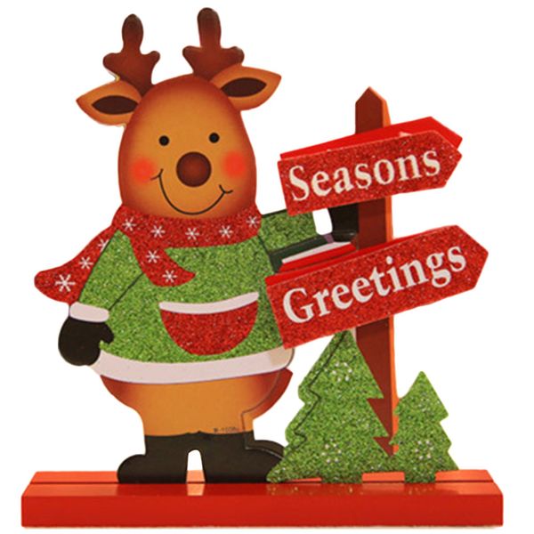 

xmas elk ornament wooden craft cute christmas wood showcase mini