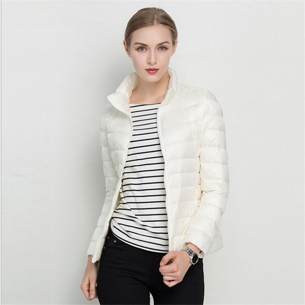 

2019 new women white duck down jacket winter coat ultra light slim women spring puffer jacket portable windproof down coat s-3xl, Black