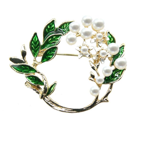 

Romantic greenGardenia Flower brooches For Women Wedding Jewelry accessories hijab pins men suit corsage friends gifts badges