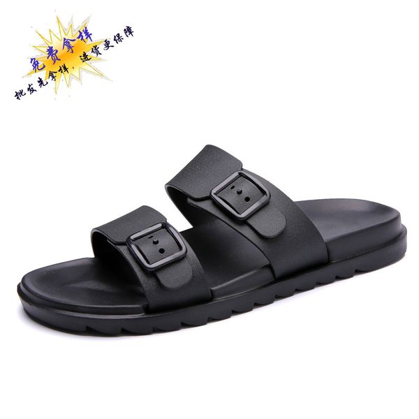 

men's sandals 2018 summer new style eva ultra-light sole casual sandals men's casual korean-style retro l882, Black