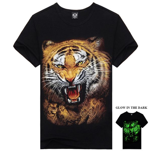 

fashion-cotton 3d printed t shirt men outdoor trekking hiking t shirt men's luminous shirts leisure sports 3d men daily wearddge 3392x, White;black