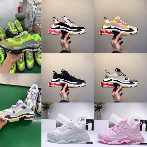 

2019 fashion casual shoes 17fw triple-s dad for men's women black sports designer triple s shoes size 36-45