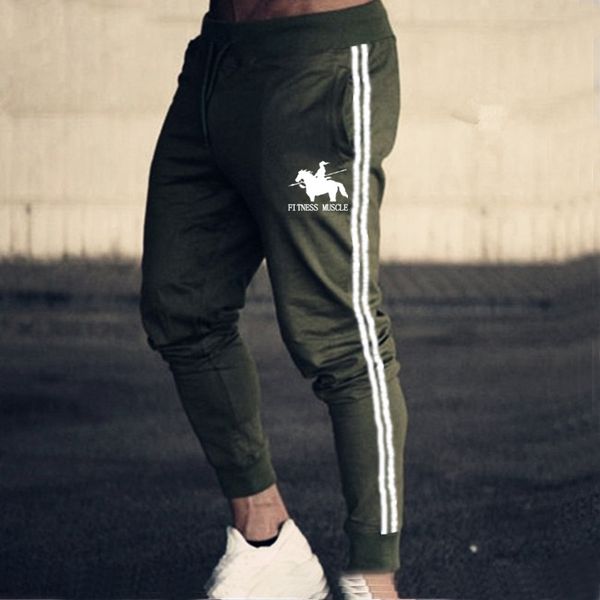 

men's brand men pants fitness casual elastic pants bodybuilding clothing casual sweatpants joggers, Black