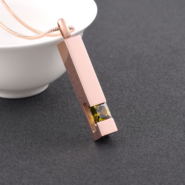 

sp006 birthstone inlay pink gold color stainless steel cremation urn human ashes holder - blank/ engravable memorial urn casket, Silver