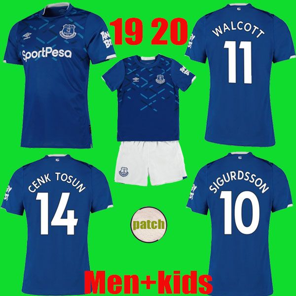 

19 20 Everton soccer jersey SIGURDSSON RICHARLISON CALVERT-LEWIN WALCOTT 2019 2020 Everton Third Football Shirts Men Kids sets uniforms