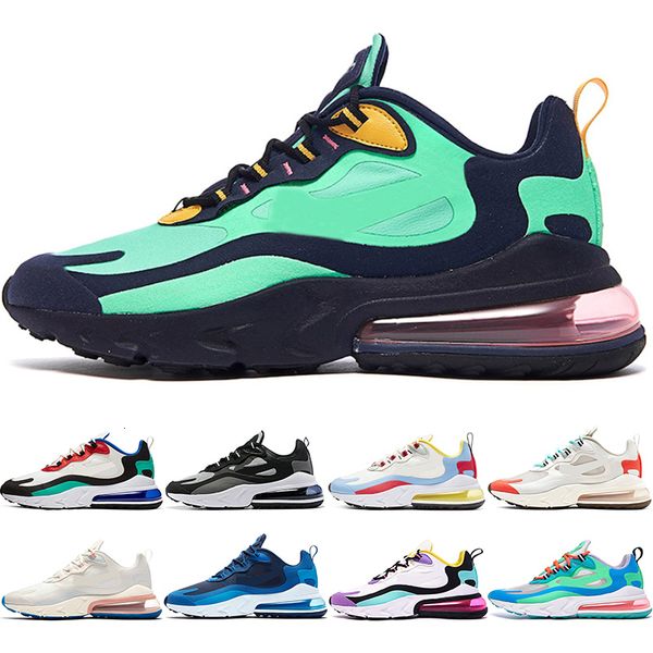 

new arrival react men women running shoes bauhaus optical triple black white designer mens trainer breathable sports sneakers walking shoes
