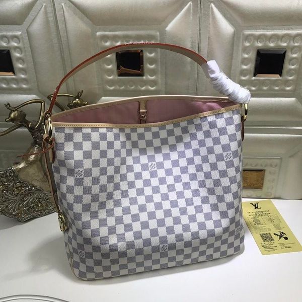 

n50156 damier azur canvas eather white shoulder hobo handbags handles boston cross body messenger shoulder