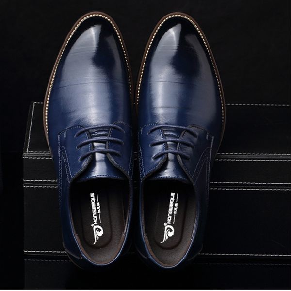 

2020 new mens single shoes mens formal business shoes large size pointed mens shoes casual size, Black