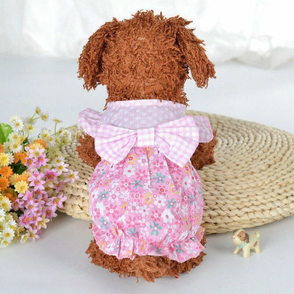 

kawaii princess small dog dress весна лето pet puppy одежда юбка цветочная одежда лук плюшевый щенок одежда аксессуары для домашних животных