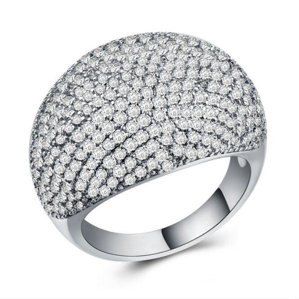 

wholesale- brand couple wedding rings band rings for luxury starry ring full of zircon copper gold-plated silver fashion jewelry ring
